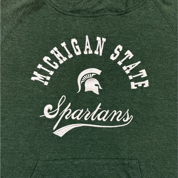 Michigan State Spartans Women's Hooded Sweatshirt Embroidered MSU Hoodie Sz Lrg - Picture 2 of 9